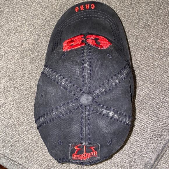 CB Cabo Hat Robin Ruth Original Black Red Embroidered adjustable unisex 3D Wabo - Picture 7 of 12